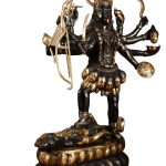 Brass Large Kali Mata Sculpture | 33" Amavasya Sky Black Edition | 35kg Sacred Masterpiece | Temple Grade Art | Jaipurio